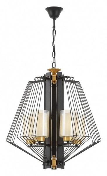 Подвесная люстра LUMINA DECO Canti LDP 1244-5 BK+MD