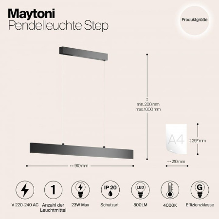 Подвесной светильник Maytoni Technical Шаг P010PL-L23W4K