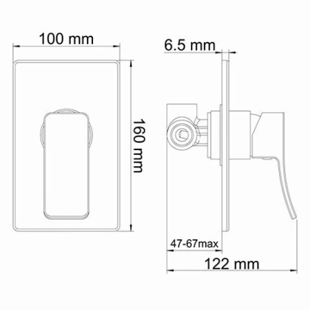 Гигиенический душ WasserKRAFT A010657 со смесителем, хром