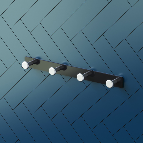 Набор крючков для полотенец Damixa Jupiter DA7735900 черный