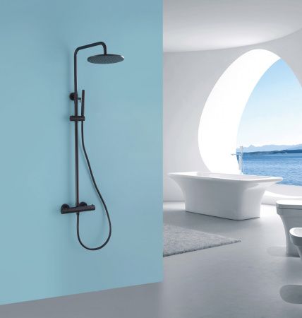 Душевая стойка Abber Wasser Kreis AF8160B черная матовая