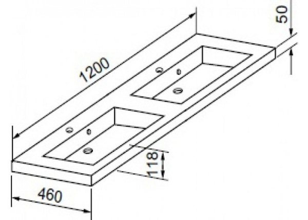 Раковина двойная Gorenje Amador 748273 120 см