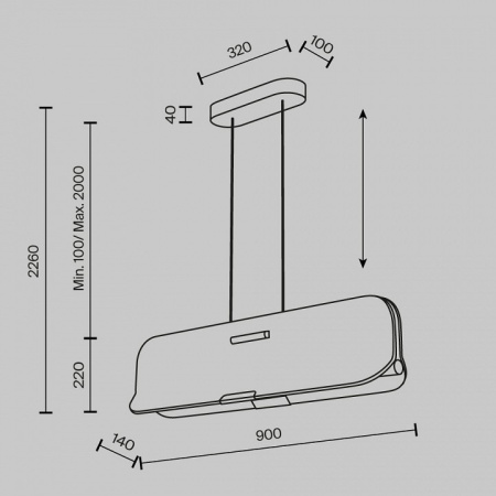 Подвесной светильник Maytoni Optimista MOD408PL-L12B3K