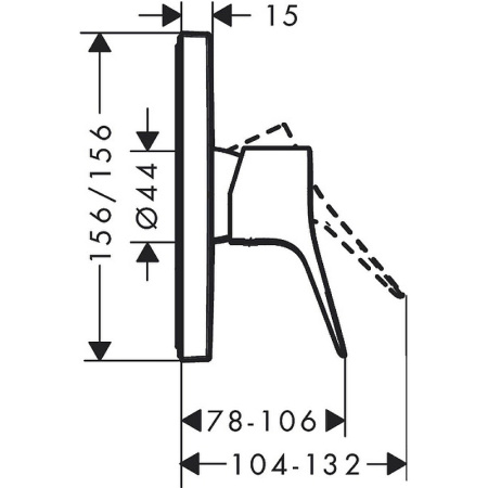 Смеситель для душа hansgrohe Vivenis 75615670 матовый черный