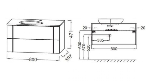 Тумба под раковину 100 см Jacob Delafon Nouvelle Vague EB3040-E73 фактурный дуб