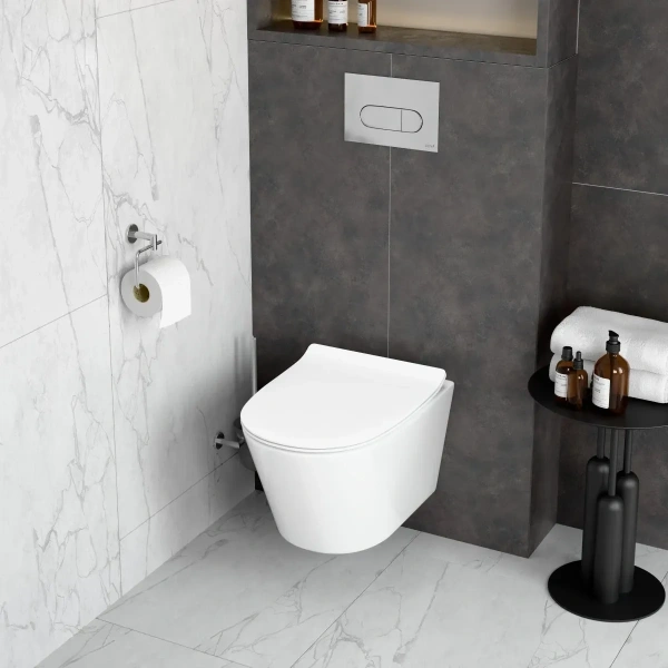 Унитаз подвесной VitrA M50 8302B003-6404 безободковый, торнадо, с сиденьем микролифт, белый