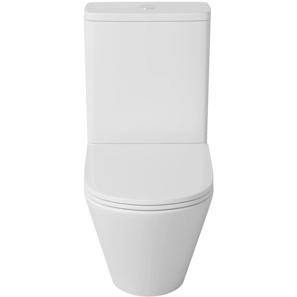 Унитаз-компакт Grossman GR-4449SQ безободковый, торнадо, с сиденьем микролифт, белый