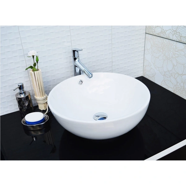 Раковина-чаша CeramaLux 9003A 43,5x43,5 см, накладная, белый