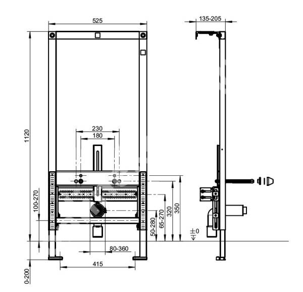 Инсталляция для биде Villeroy&Boch ViConnect 92214800