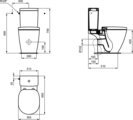 Бачок для унитаза Ideal Standard Connect E797101