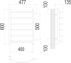 Виктория П6 400х600 бп500 Полотенцесушитель TERMINUS