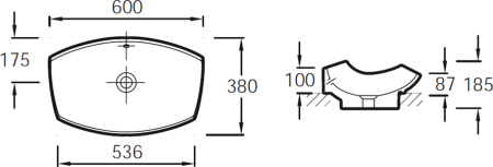 Раковина Jacob Delafon LEAF E1186-00