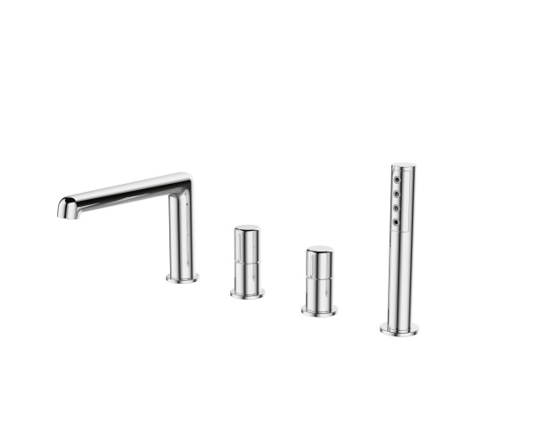 Смеситель на борт ванныBelBagno Uno UNO-BVD4-CRM с ручным выдвижным душем