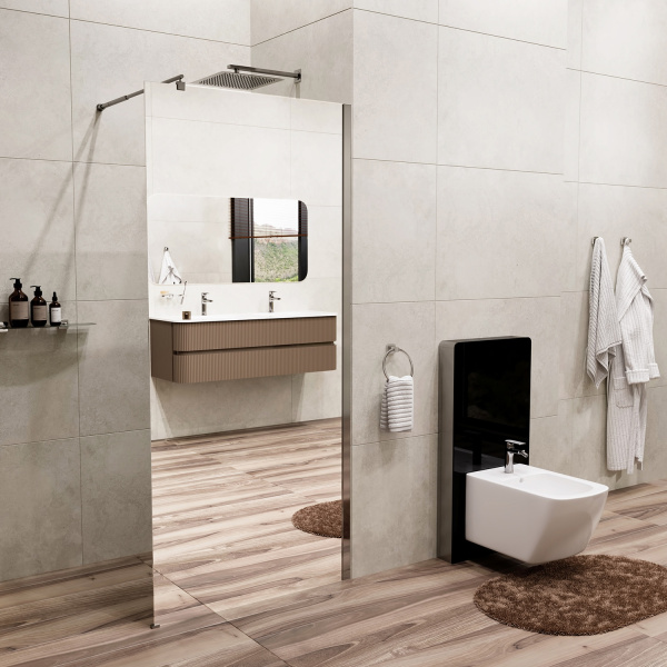 Душевая перегородка WasserKRAFT Rur 30W 120 30W40-MR серебро