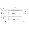 Акриловая ванна 170x75 см R Duravit DuraStyle 700297000000000