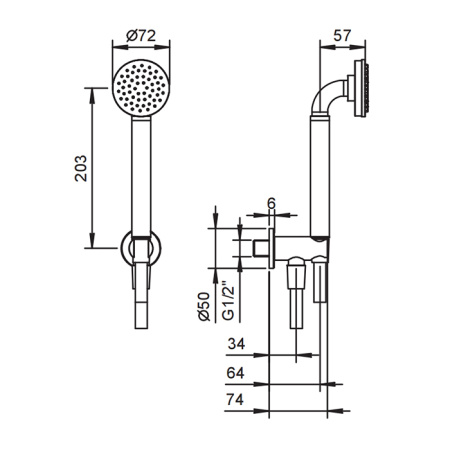 Душевой гарнитур Fantini Icona Classic 53 02 R043