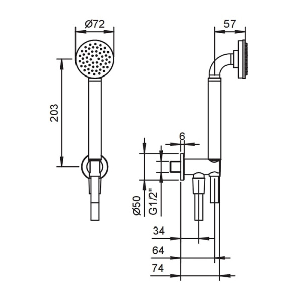 Душевой гарнитур Fantini Icona Classic 53 02 R043