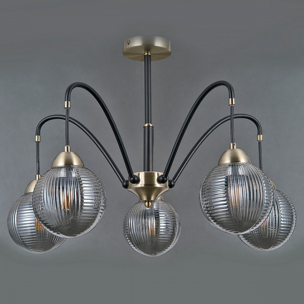 Люстра на штанге ILLUMICO IL0433-5PSQ-79 BK AB