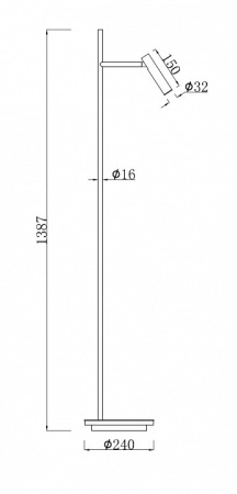 Торшер Maytoni Estudo Z010FL-L8B3K