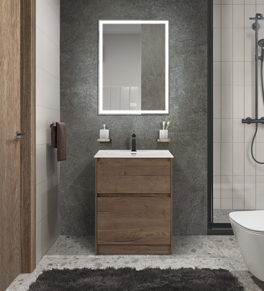 Тумба под раковину BelBagno Kraft 39 60 KRAFT39-600/390-2C-PIA-RT дуб табак