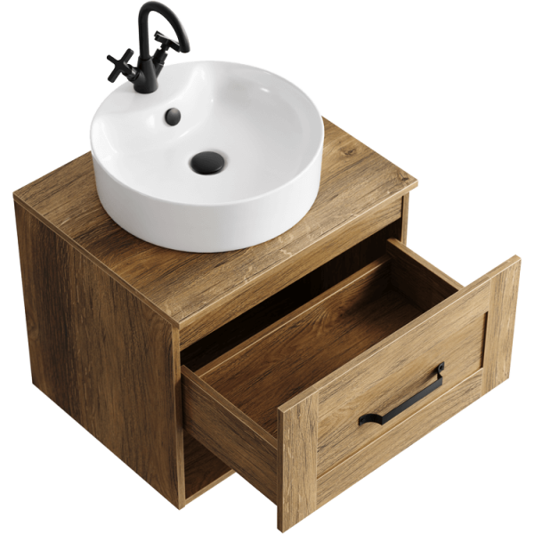 Тумба под раковину Aqwella Craft 60 CRF0106DB дуб балтийский