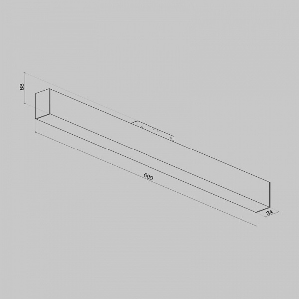 Накладной светильник Maytoni Technical Basis TR012-2-20W3K-B