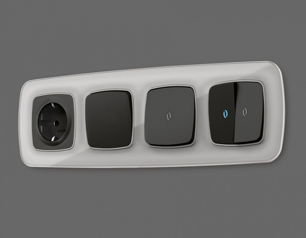 Клавиша для выключателя одноклавишного c подсветкой Ambrella Volt Quant OP8020