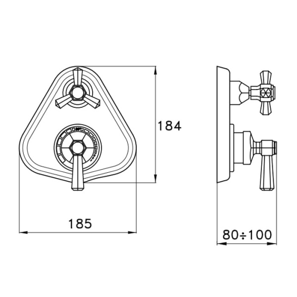Смеситель для душа Stella Eccelsa EC 06011 AU00 золото