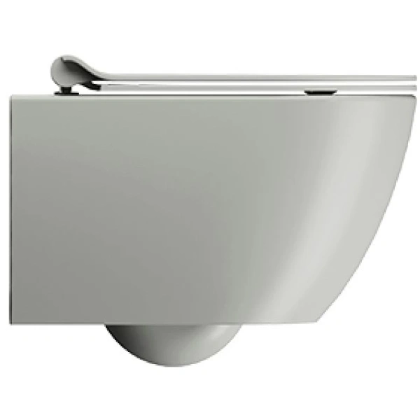 Унитаз подвесной GSI Pura 881617 безободковый, торнадо, серый матовый