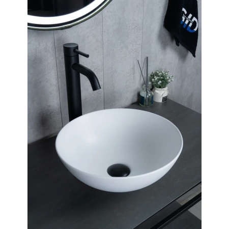 Раковина-чаша GID 9081wm 36x36 см, накладная, белый матовый
