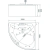 Акриловая гидромассажная ванна 150x150 см Orans 6012X00