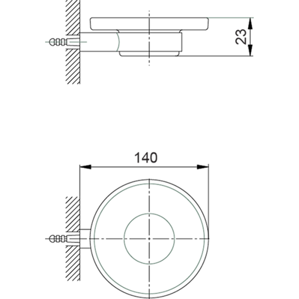Мыльница подвесная Cisal System SY09060040 черный матовый