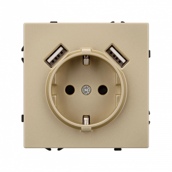 Розетка с заземлением и 2хUSB type A, без рамки Arlight SCT 054290