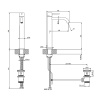 Смеситель для раковины Gessi 316 54003#707 черный матовый