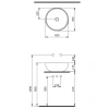 Раковина 45x45 см Berges Mascon 181002