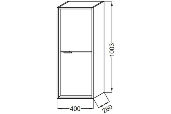 Шкаф-пенал Jacob Delafon Vivienne EB1587-E52-F30 дуб табак/белый сатин без ручек