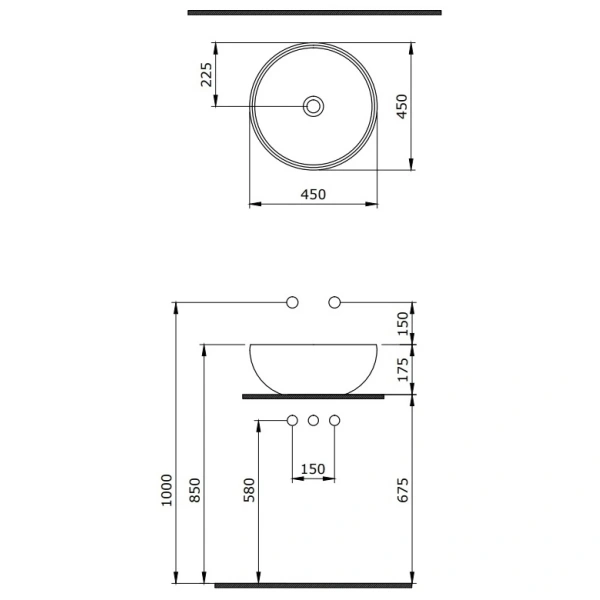 Раковина 45x45 см Berges Mascon 181002