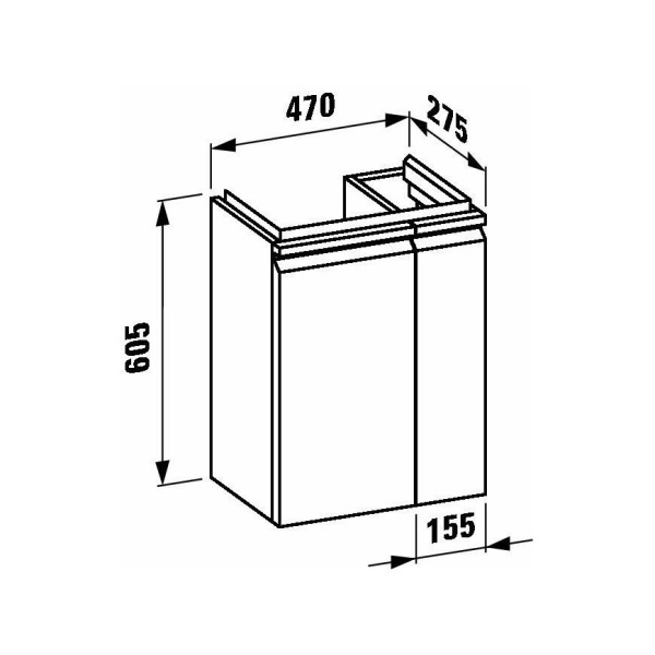 Тумба под раковину Laufen Pro s 4.8300.1.095.463.1 белая