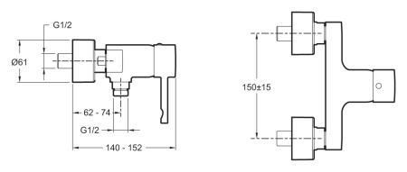 Смеситель для душа Jacob Delafon CUFF E45533-CP