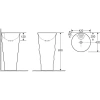 Раковина CeramaLux G-308 42x42 см, напольная, белый