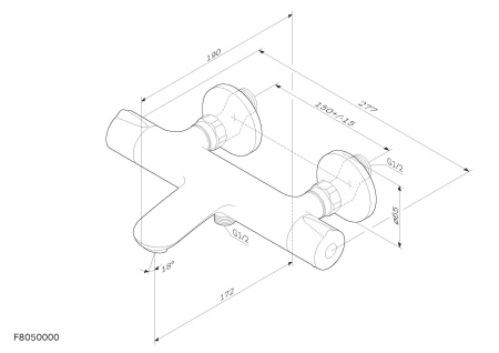 Смеситель для ванны AM.PM Like F8050000