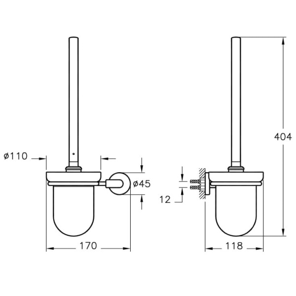 Держатель ершика Vitra Minimax S A44790 хром