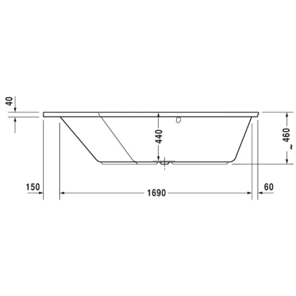 Акриловая ванна 190x140 см L Duravit Paiova 5 700392000000000