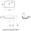 Раковина Azzurra Prua 60 PRLN06040000BI/(PRU60/IN bi)*0