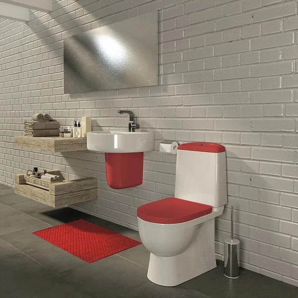Унитаз-компакт с сиденьем микролифт Sanita Luxe Best Color Motion WC.CC/Best/2-DM/RED.G/S1