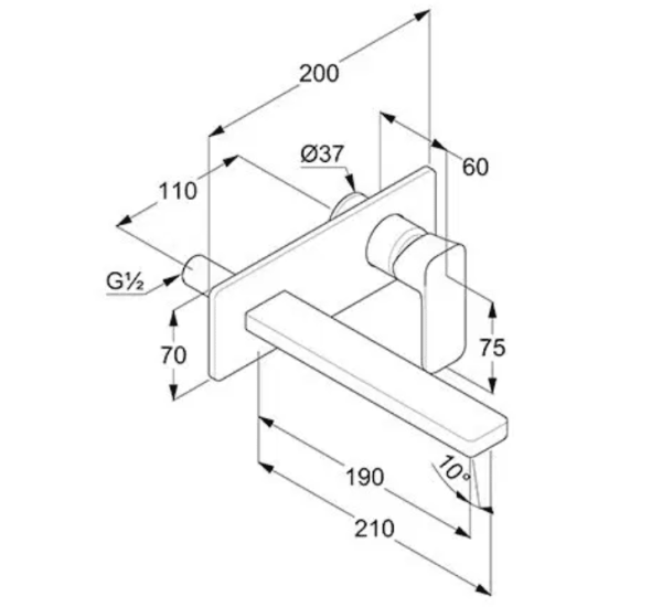 Смеситель для раковины Kludi Renon 422440575