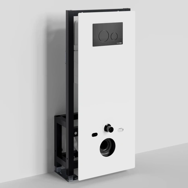 Инсталляция для унитаза WasserKRAFT Glan 66 66TLT.010.ME.WH.MB02 с кнопкой смыва, черный матовый