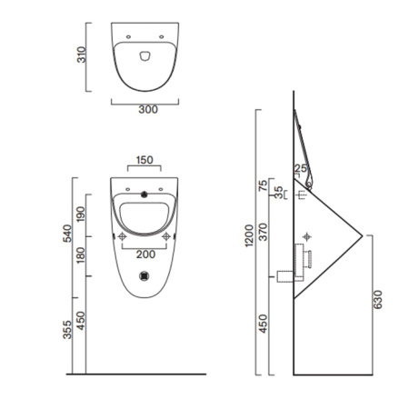 Писсуар Catalano Comfort 0932540001