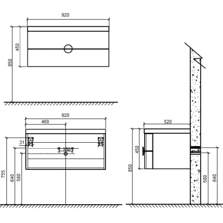 Раковина 92x52 см BelBagno Senso SENSO-920-LVB