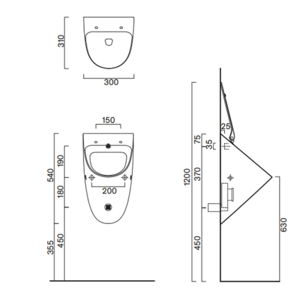 Писсуар Catalano Comfort 0932540001